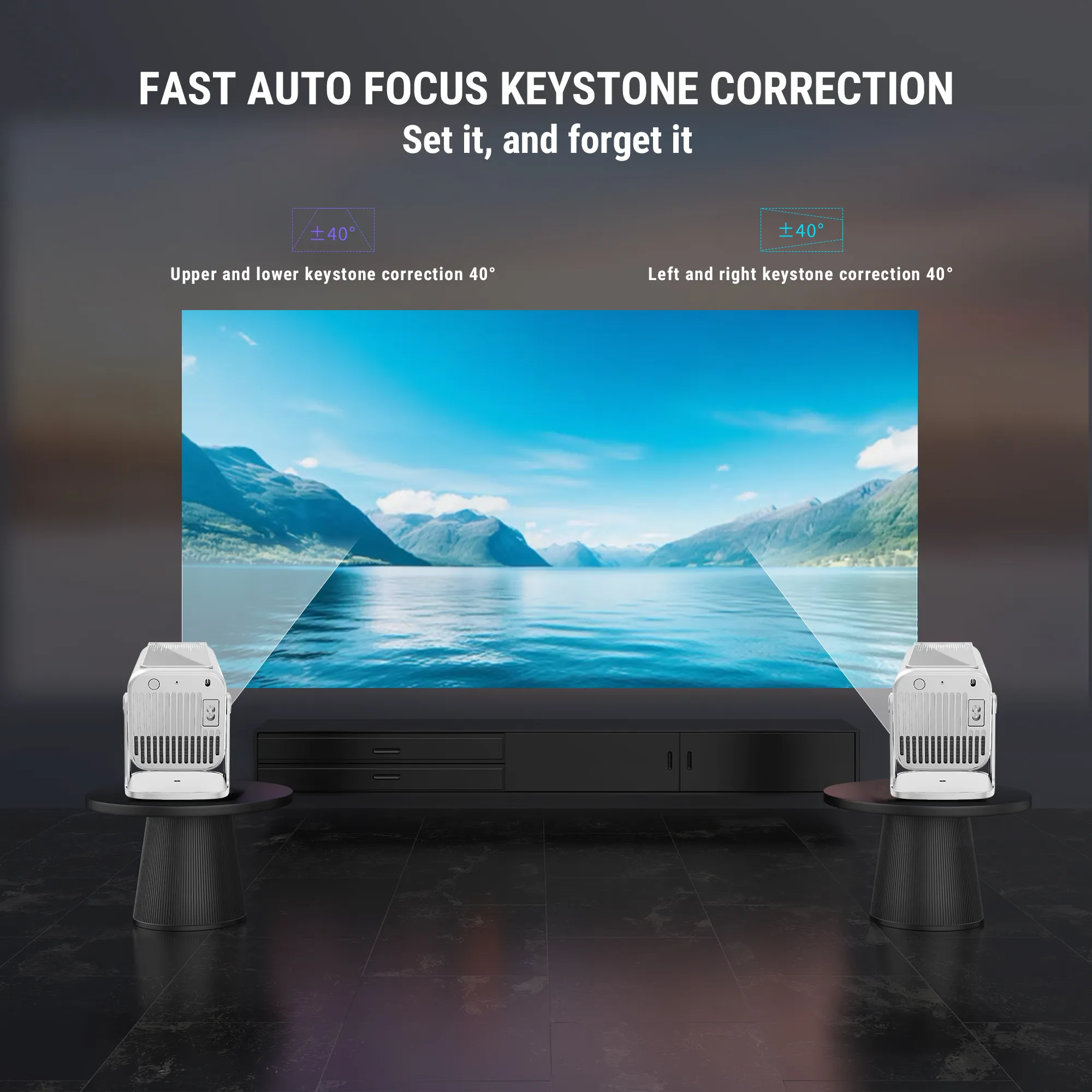 Ant Esports Projector View690 (USB| HDMI | AUX) White view 5
